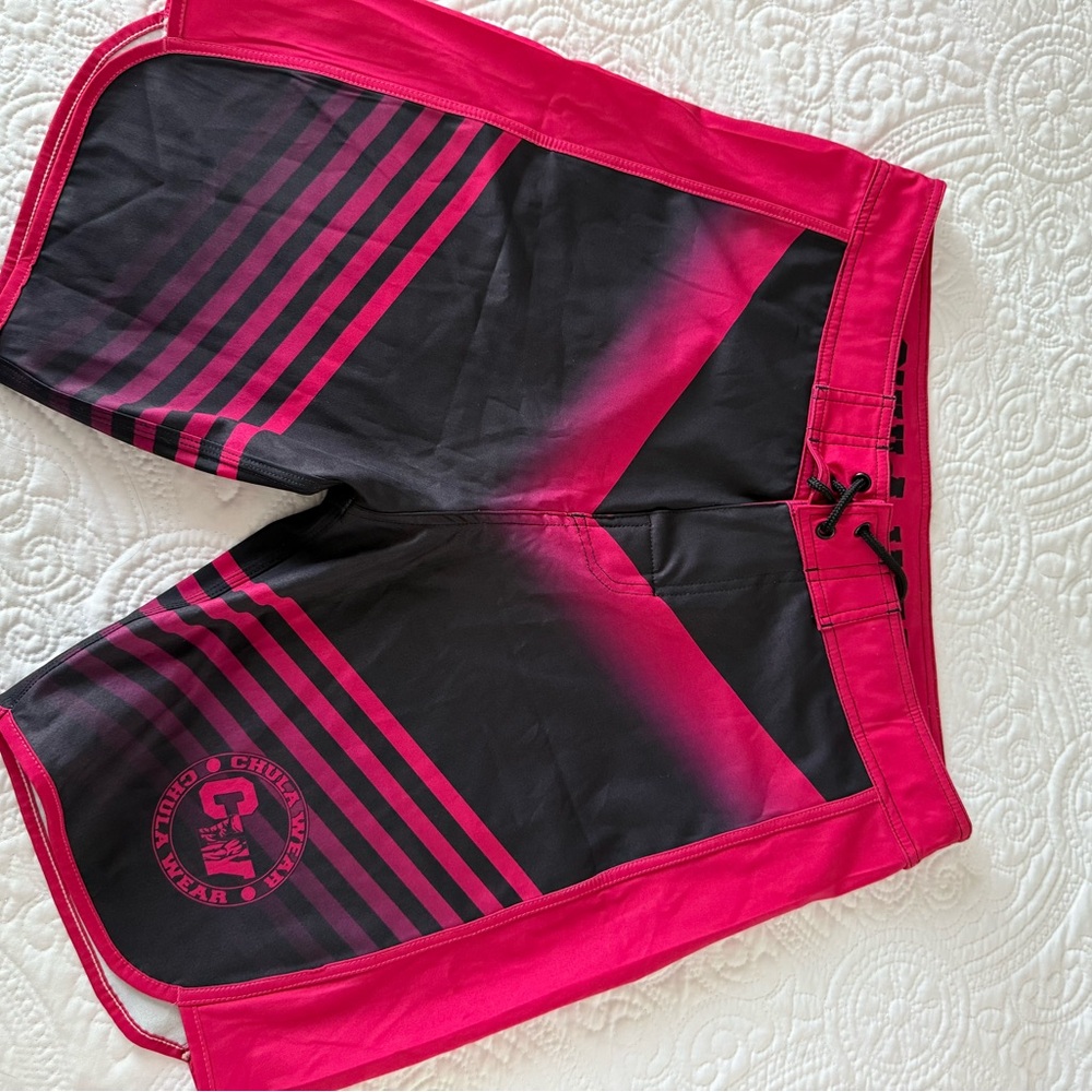Men's Athletic Shorts - Black and Pink
